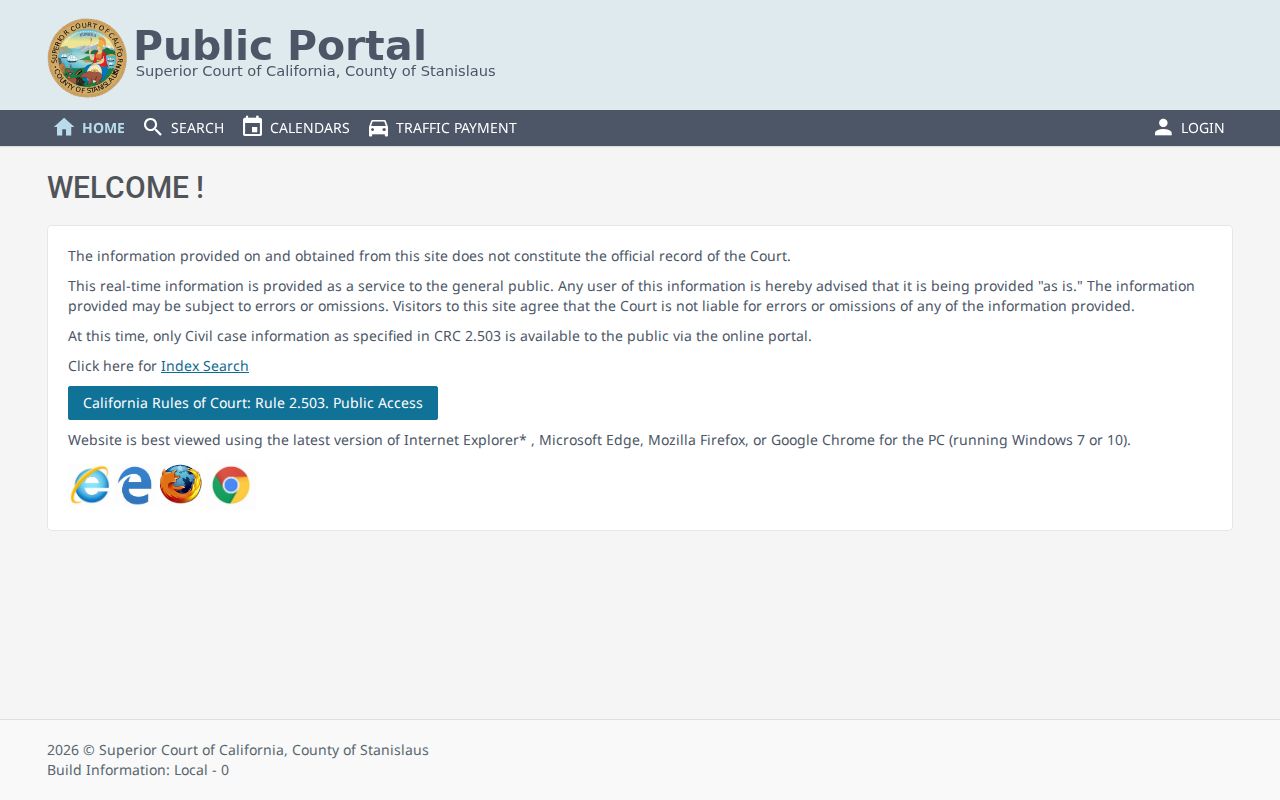 Ceres people search Stanislaus Superior Court portal