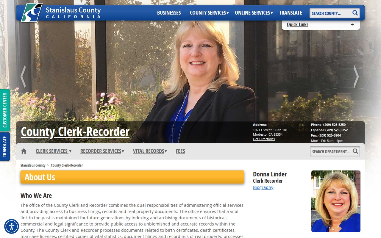 Ceres public records Stanislaus County Clerk-Recorder